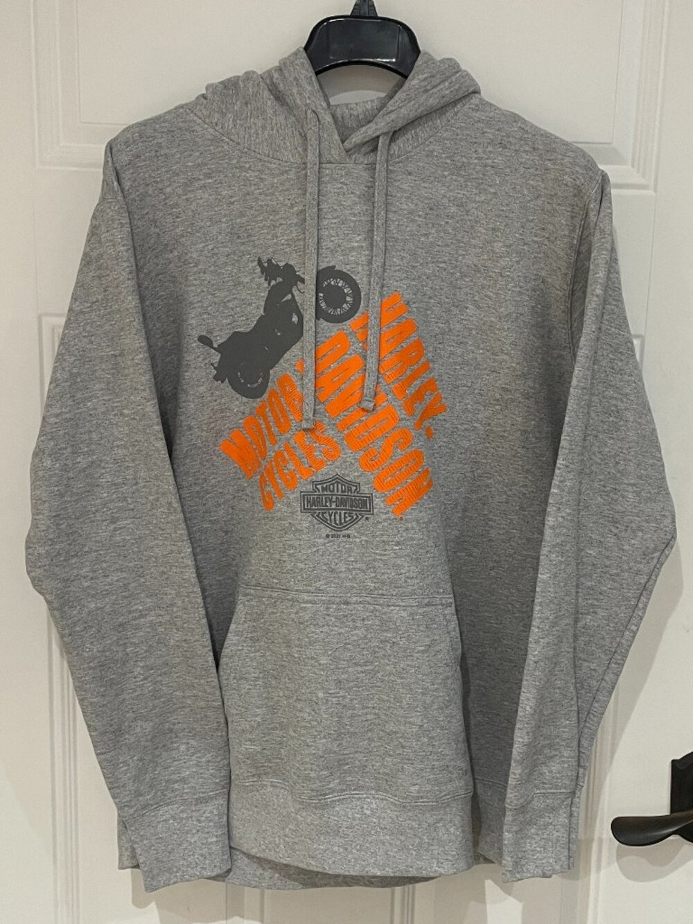 HARLEY-DAVIDSON Women's XL Gray Roughrider Mandan ND Sweatshirt Hoodie NWOT NEW